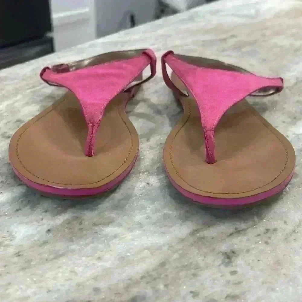 Circus by Sam Edelman sandals thong style hot pink suede. Size 9.5M - Picture 2 of 10